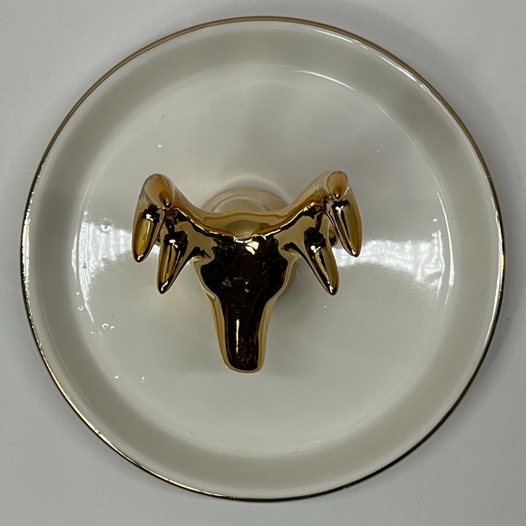 Deer Ring Display Holder Mini Trinket Tray Jewelry Ceramic Dish Pendant Case mom - Picture 6 of 17